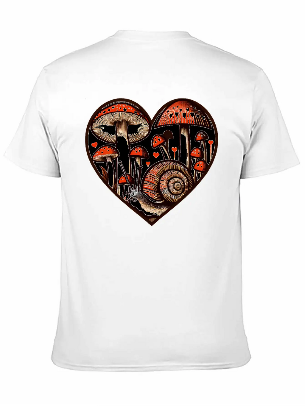 Mushroom Snail Unisex Casual T-Shirt – Clean Design For Daily Comfort