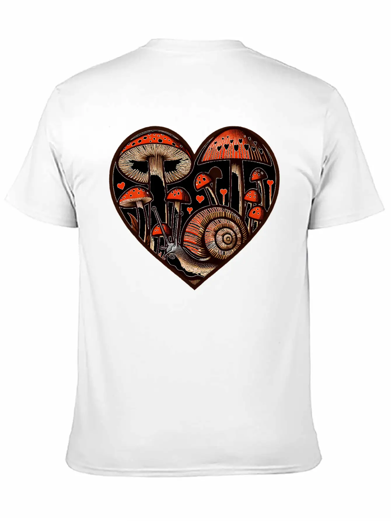 Mushroom Snail Unisex Casual T-Shirt – Clean Design For Daily Comfort