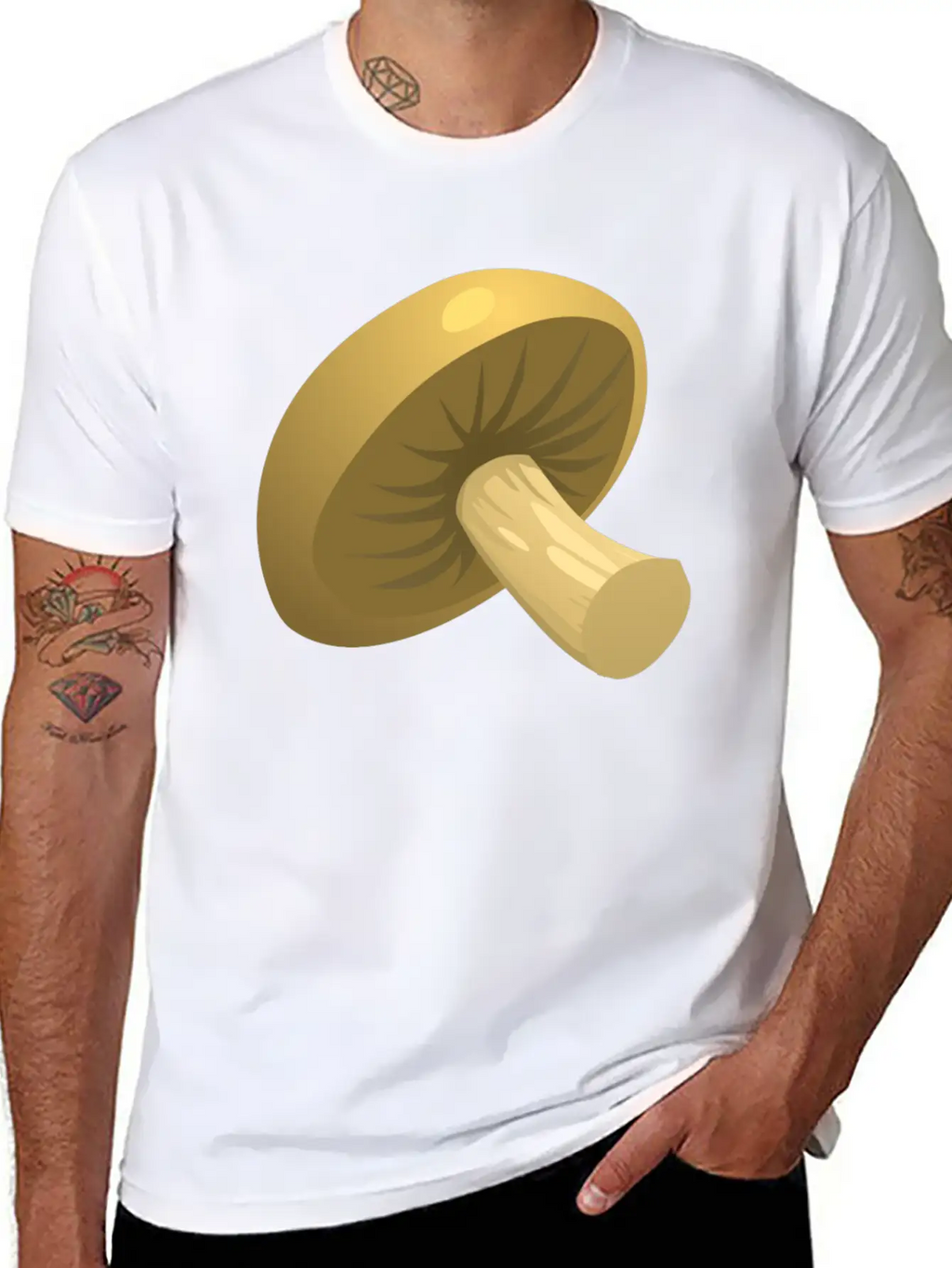 Mushroom Unisex Short Sleeve Soft Cotton T-Shirt – Casual Everyday Wear