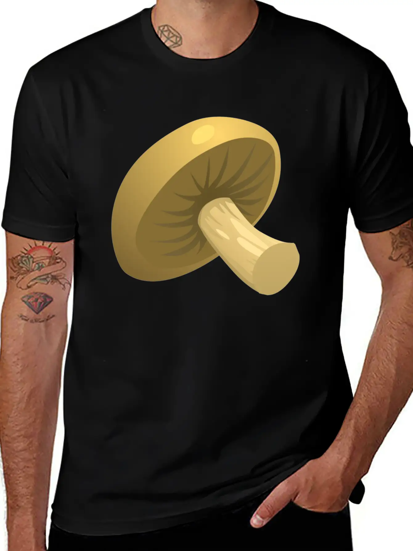 Mushroom Unisex Short Sleeve Soft Cotton T-Shirt – Casual Everyday Wear