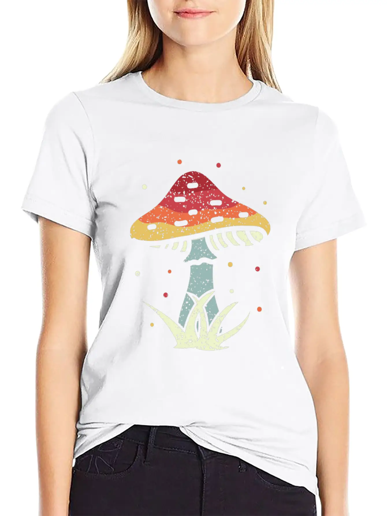Mushrooms Vintage Retro Mushroom Hunter Gift Unisex Short Sleeve Soft Cotton T-Shirt – Casual Everyday Wear