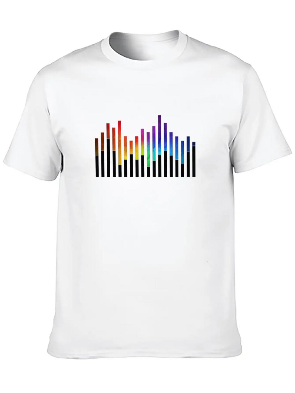 Music Beat Colorful Unisex Casual T-Shirt – Clean Design For Daily Comfort