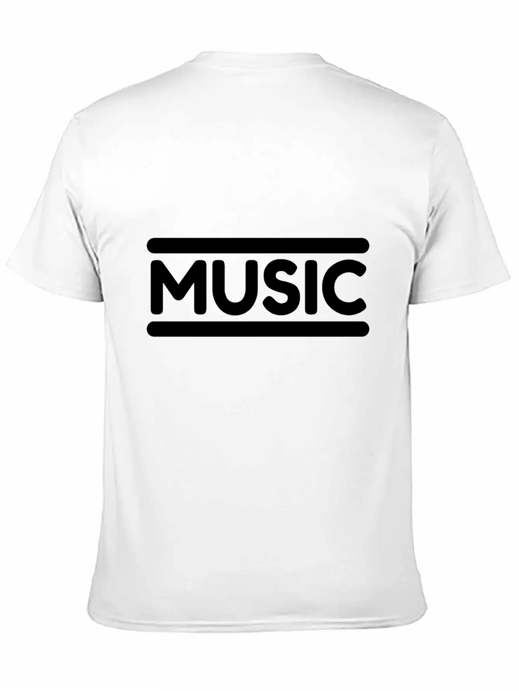 Music - Black Unisex Casual T-Shirt – Clean Design For Daily Comfort