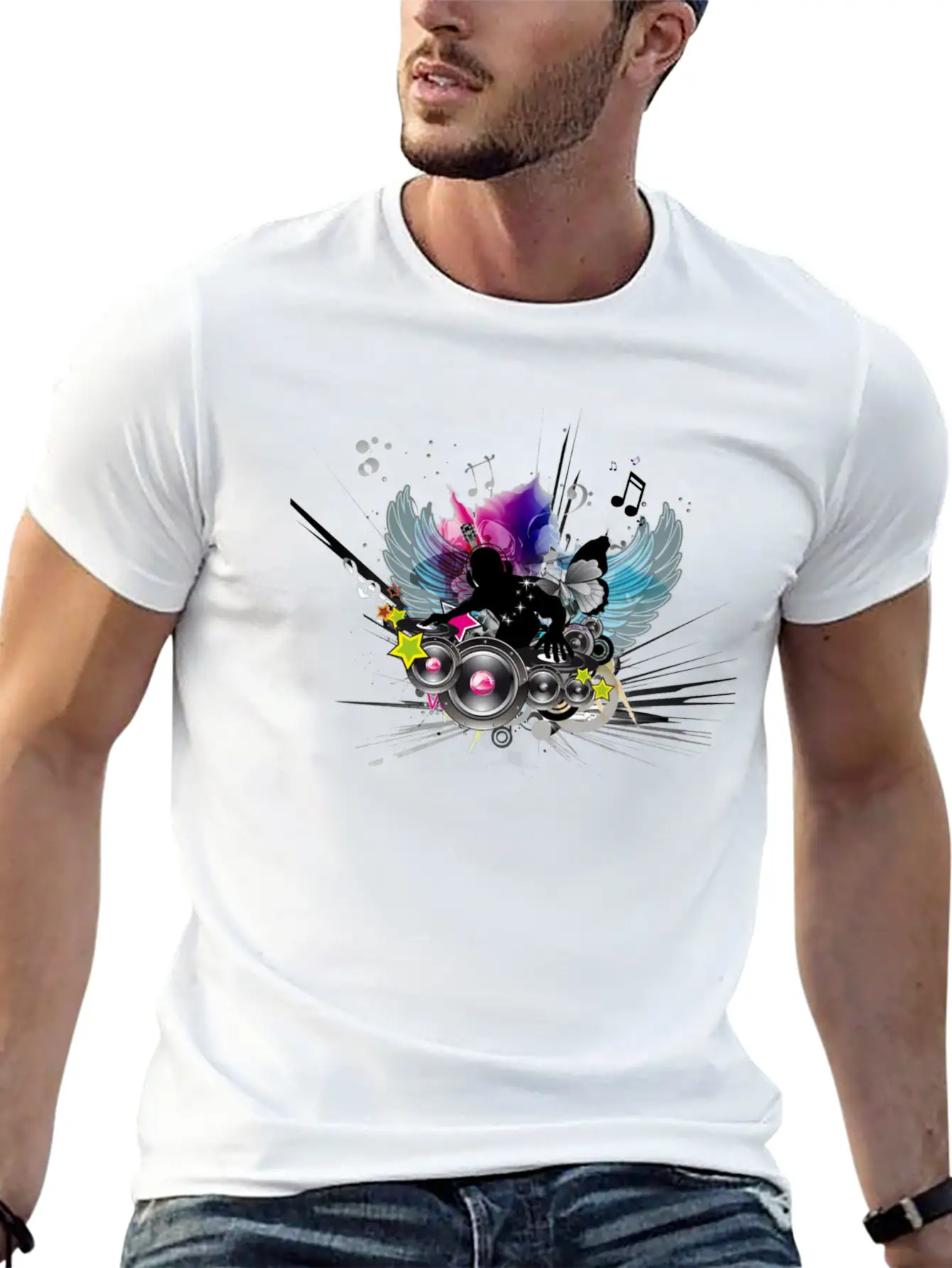 Music Classic Fit Graphic Tee For Daily Comfort – Unisex Cotton Shirt