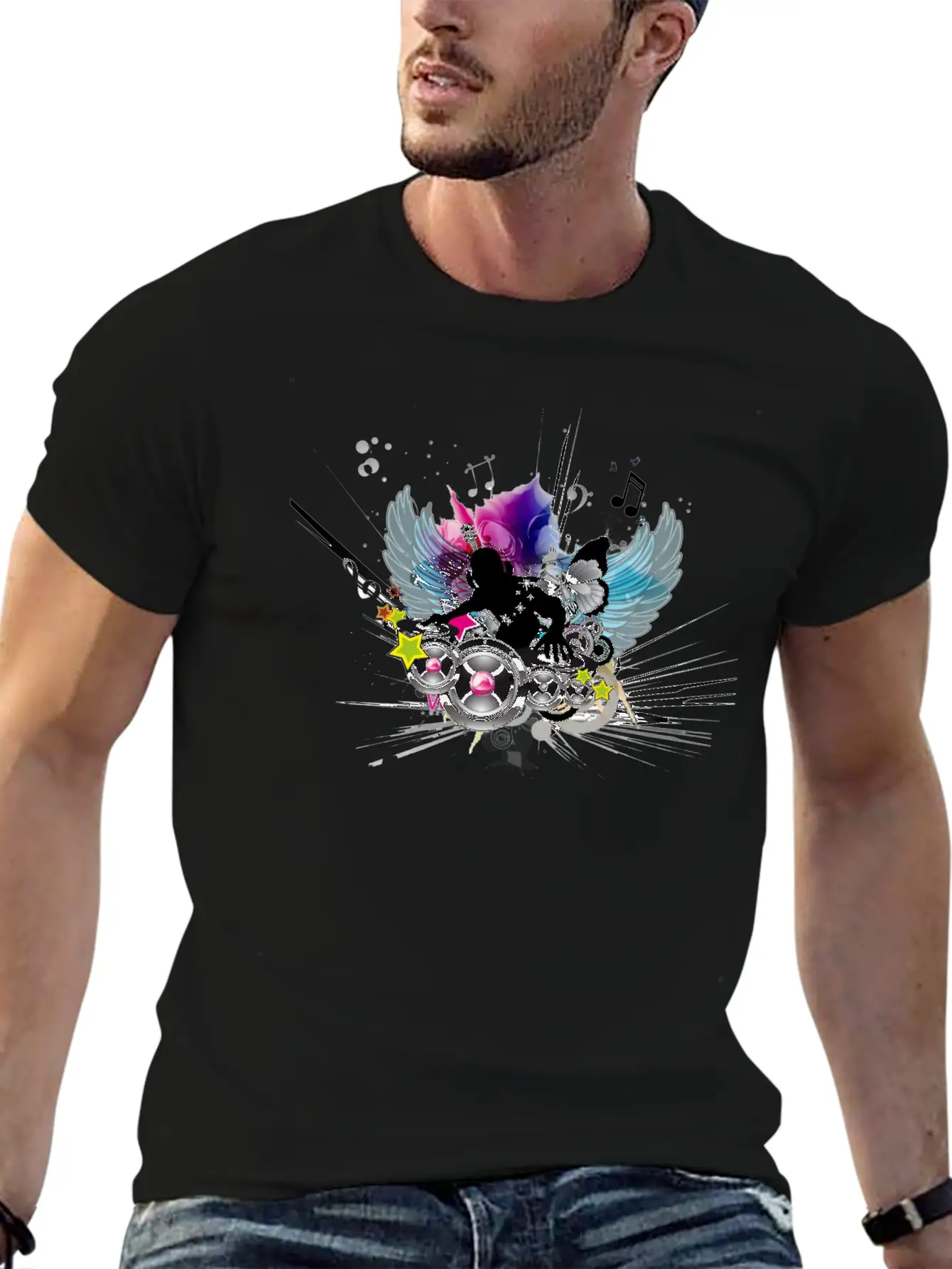 Music Classic Fit Graphic Tee For Daily Comfort – Unisex Cotton Shirt