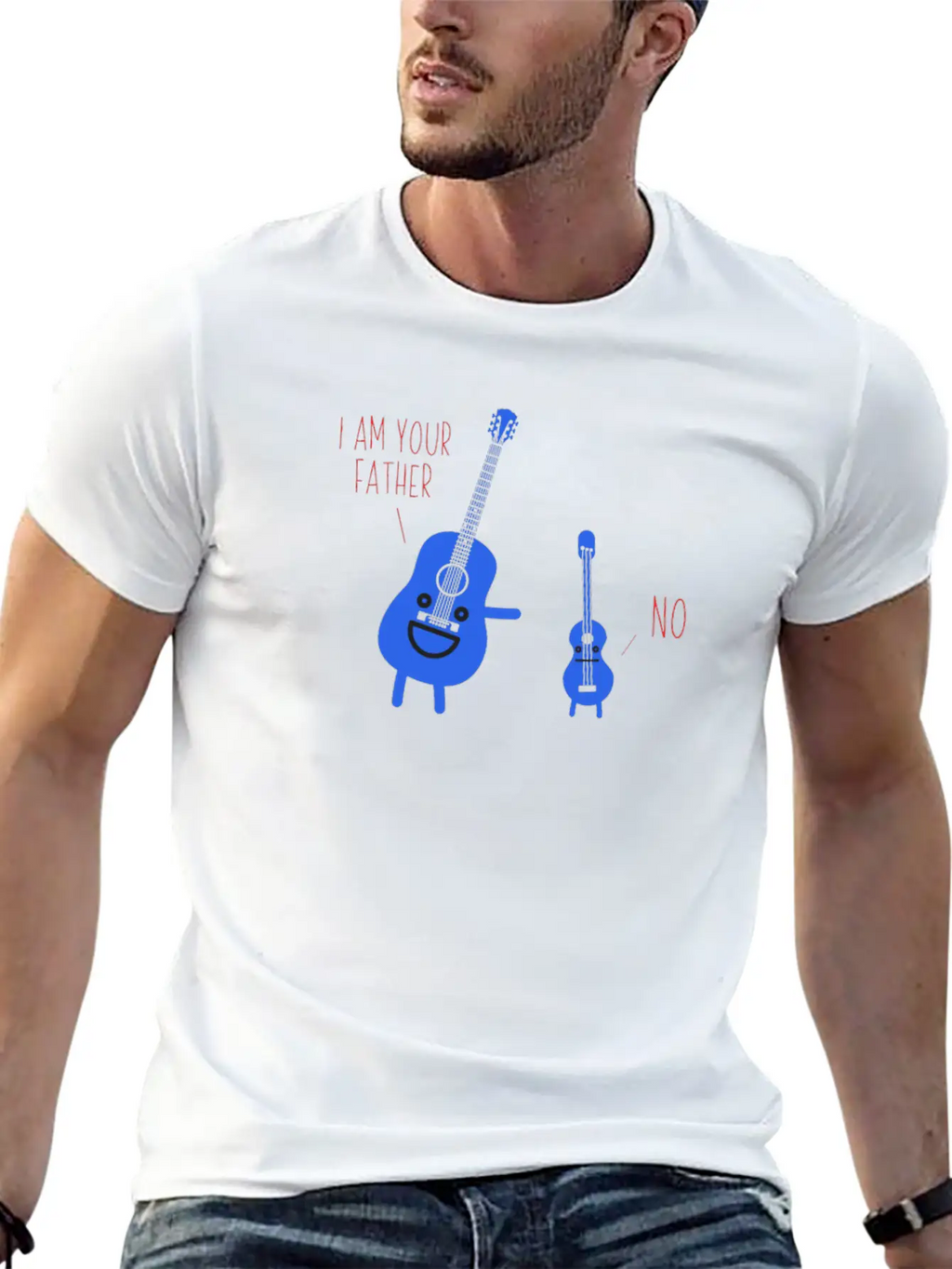 Music - Guitar Father Breathable Soft Cotton T-Shirt – Timeless Casual Look