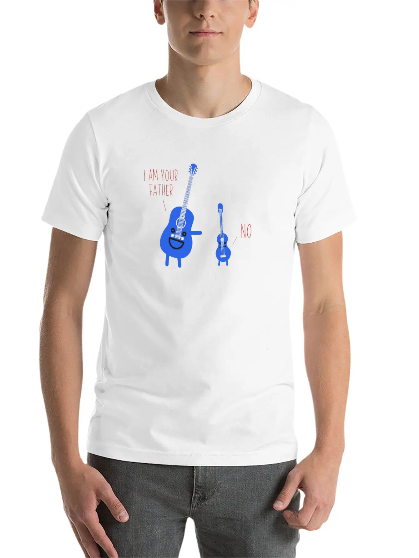 Music - Guitar Father Breathable Soft Cotton T-Shirt – Timeless Casual Look