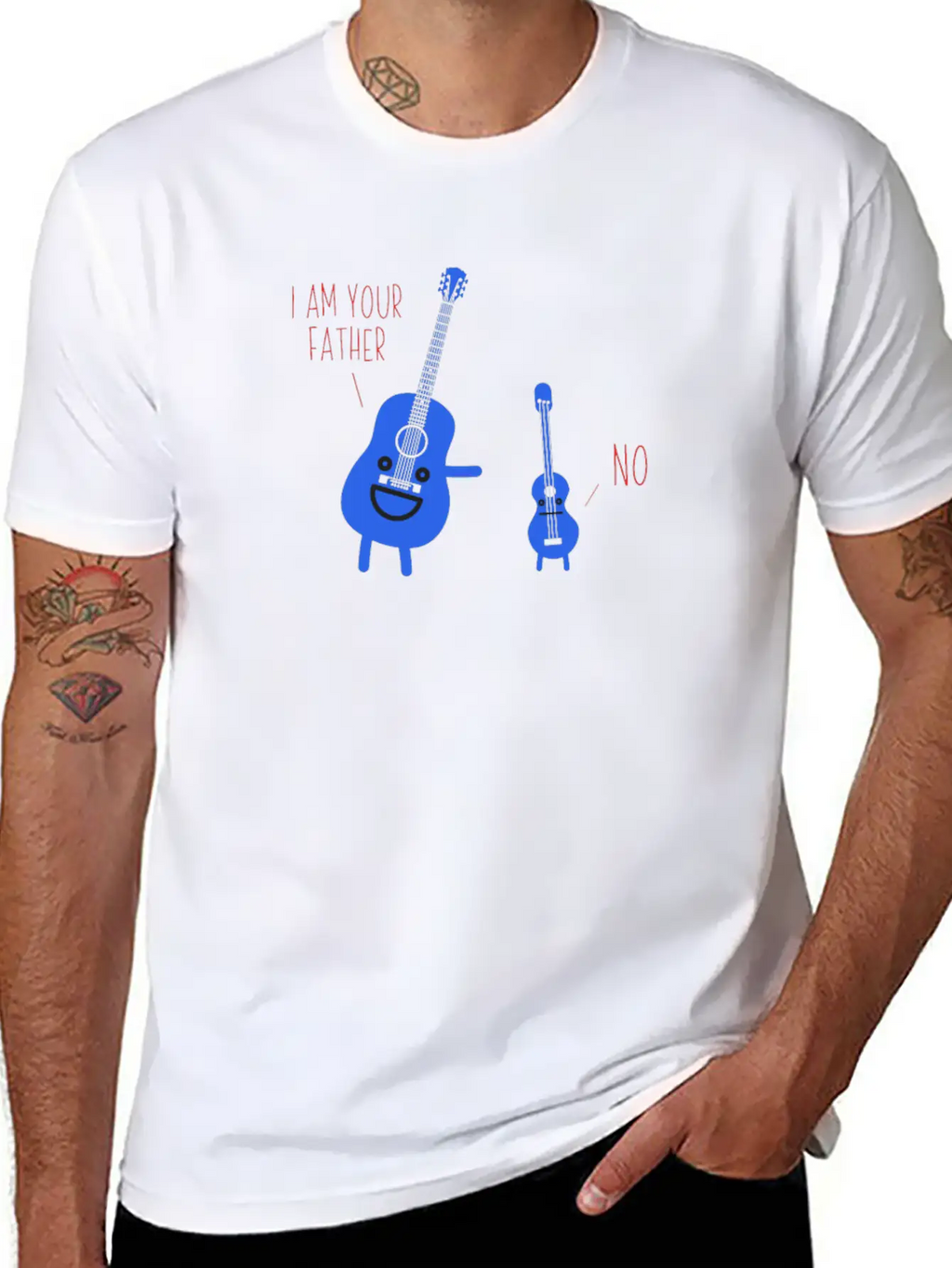 Music - Guitar Father Breathable Soft Cotton T-Shirt – Timeless Casual Look