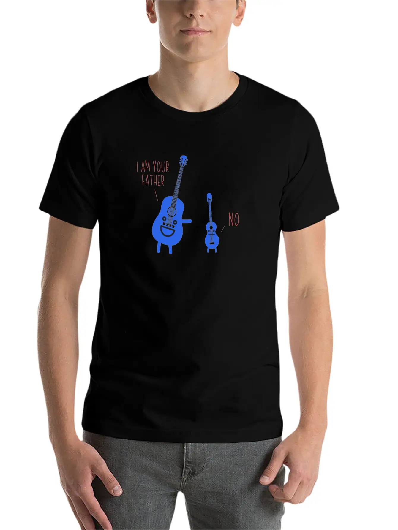 Music - Guitar Father Breathable Soft Cotton T-Shirt – Timeless Casual Look