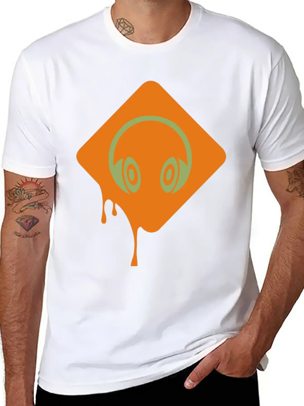 Music Headphone Unisex Short Sleeve Soft Cotton T-Shirt – Casual Everyday Wear