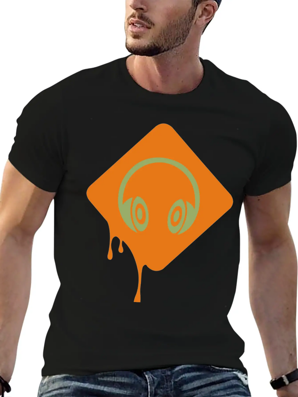 Music Headphone Unisex Short Sleeve Soft Cotton T-Shirt – Casual Everyday Wear