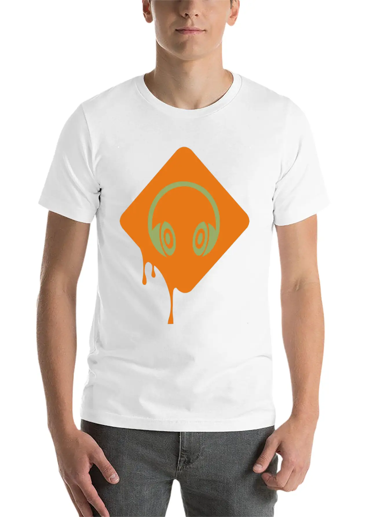 Music Headphone Unisex Short Sleeve Soft Cotton T-Shirt – Casual Everyday Wear