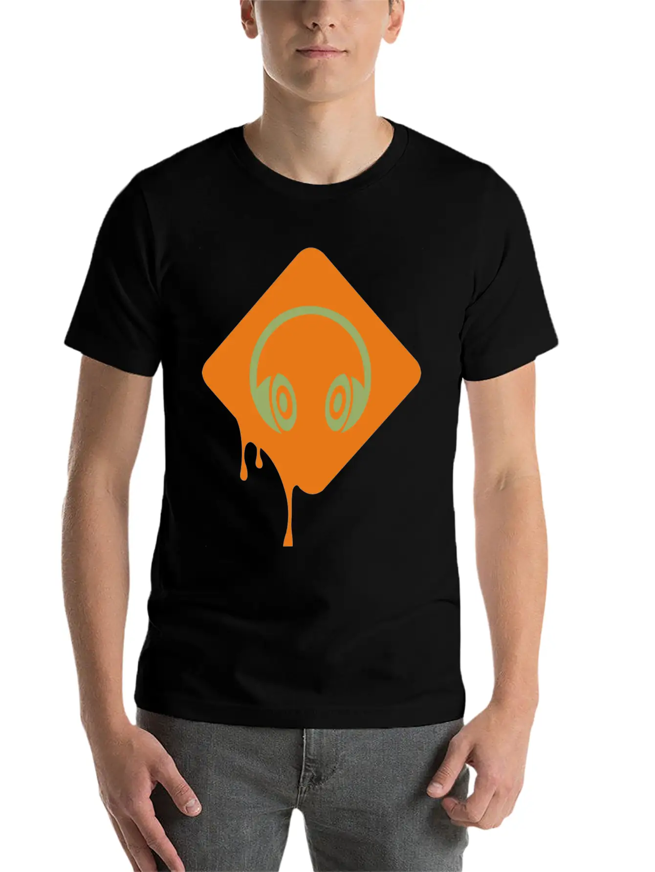 Music Headphone Unisex Short Sleeve Soft Cotton T-Shirt – Casual Everyday Wear
