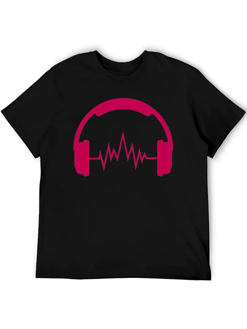 Music Headphones Unisex Short Sleeve Soft Cotton T-Shirt – Casual Everyday Wear