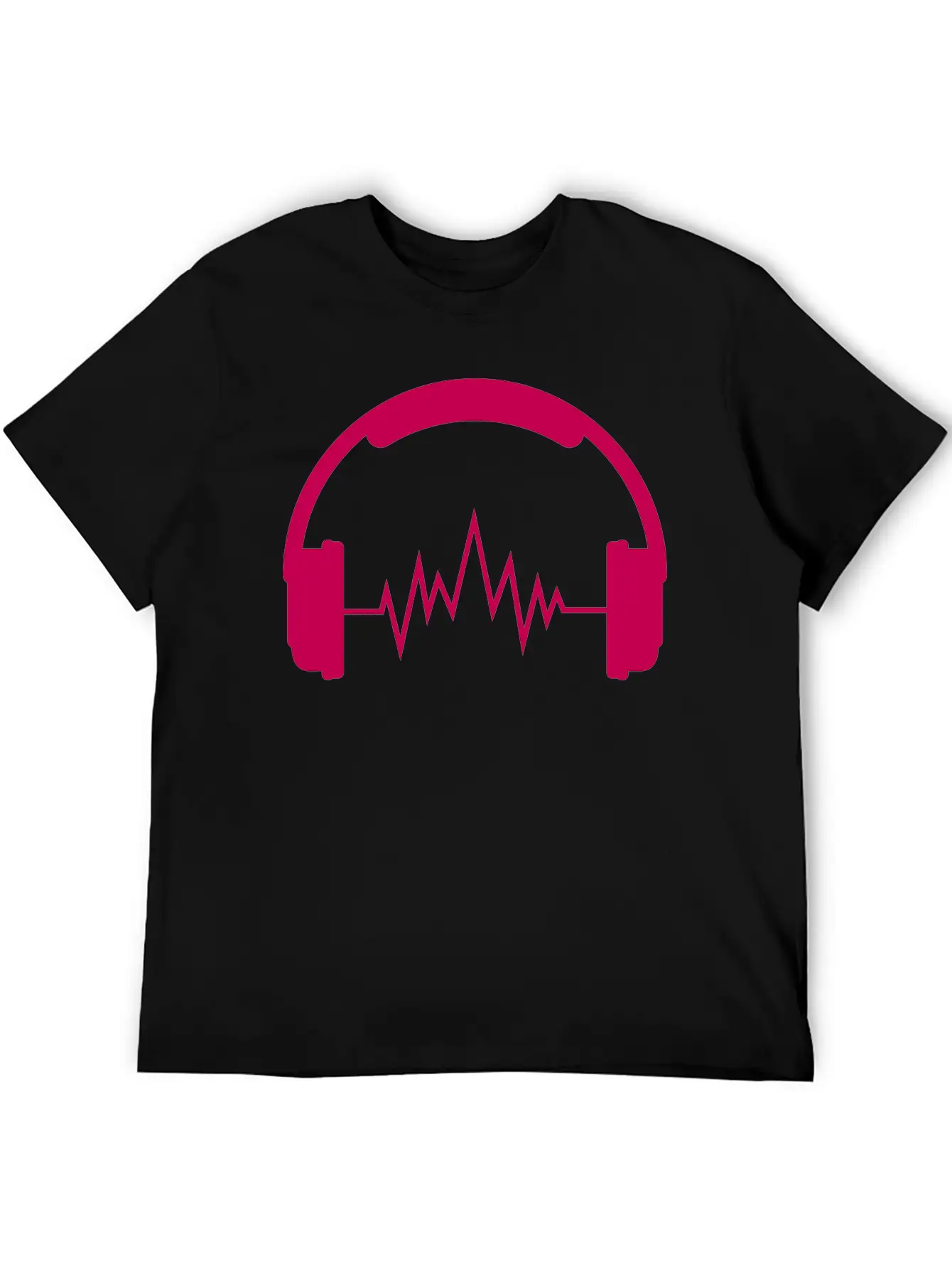 Music Headphones Unisex Short Sleeve Soft Cotton T-Shirt – Casual Everyday Wear