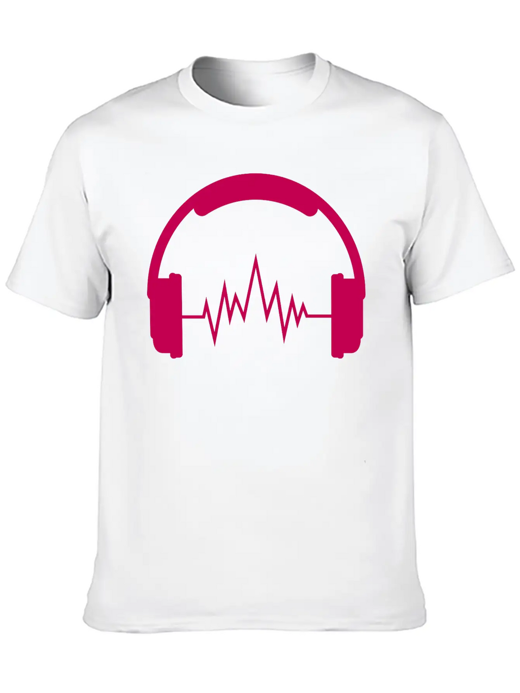 Music Headphones Unisex Short Sleeve Soft Cotton T-Shirt – Casual Everyday Wear