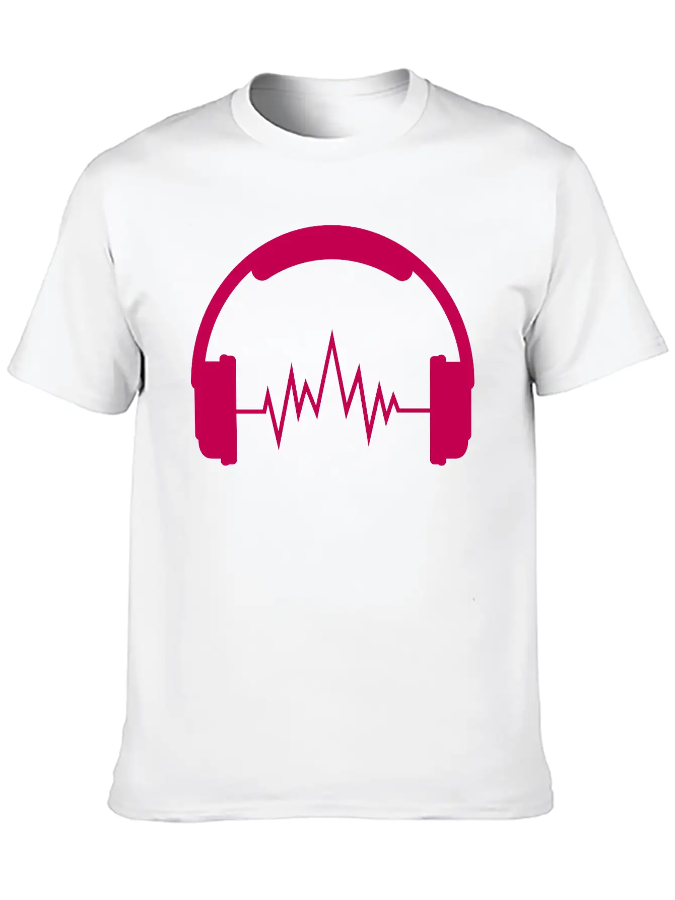 Music Headphones Unisex Short Sleeve Soft Cotton T-Shirt – Casual Everyday Wear