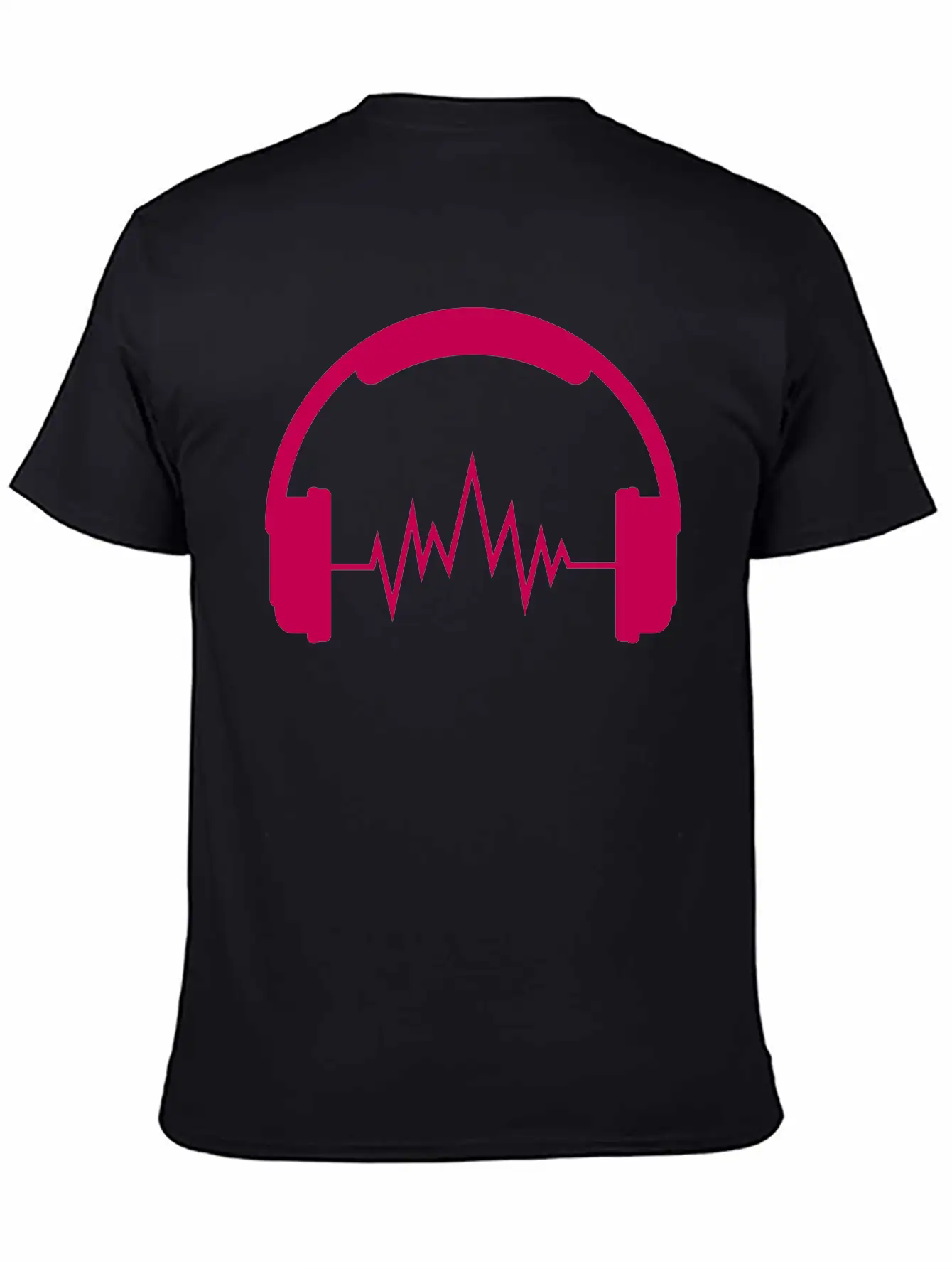 Music Headphones Unisex Short Sleeve Soft Cotton T-Shirt – Casual Everyday Wear