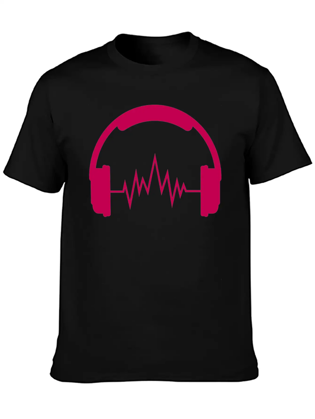 Music Headphones Unisex Short Sleeve Soft Cotton T-Shirt – Casual Everyday Wear