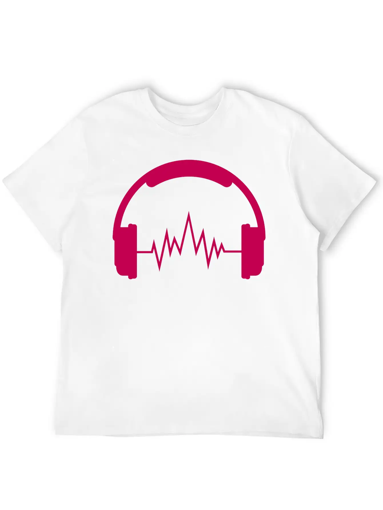 Music Headphones Unisex Short Sleeve Soft Cotton T-Shirt – Casual Everyday Wear