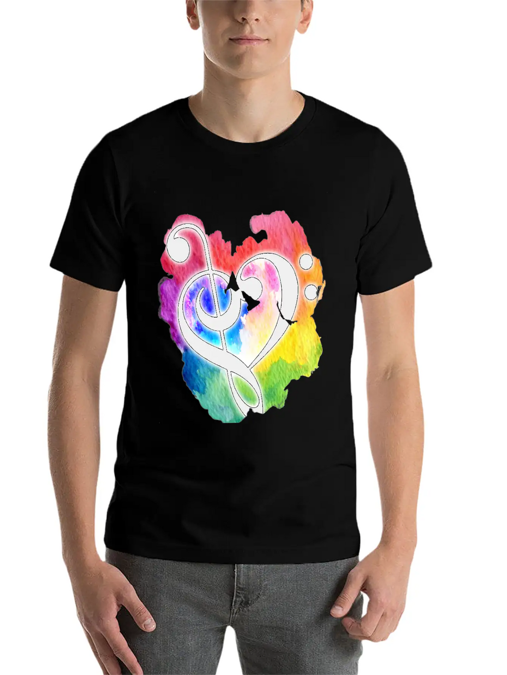 Music Heart Love Essential Cotton Tee For Daily Outfits – Unisex Style