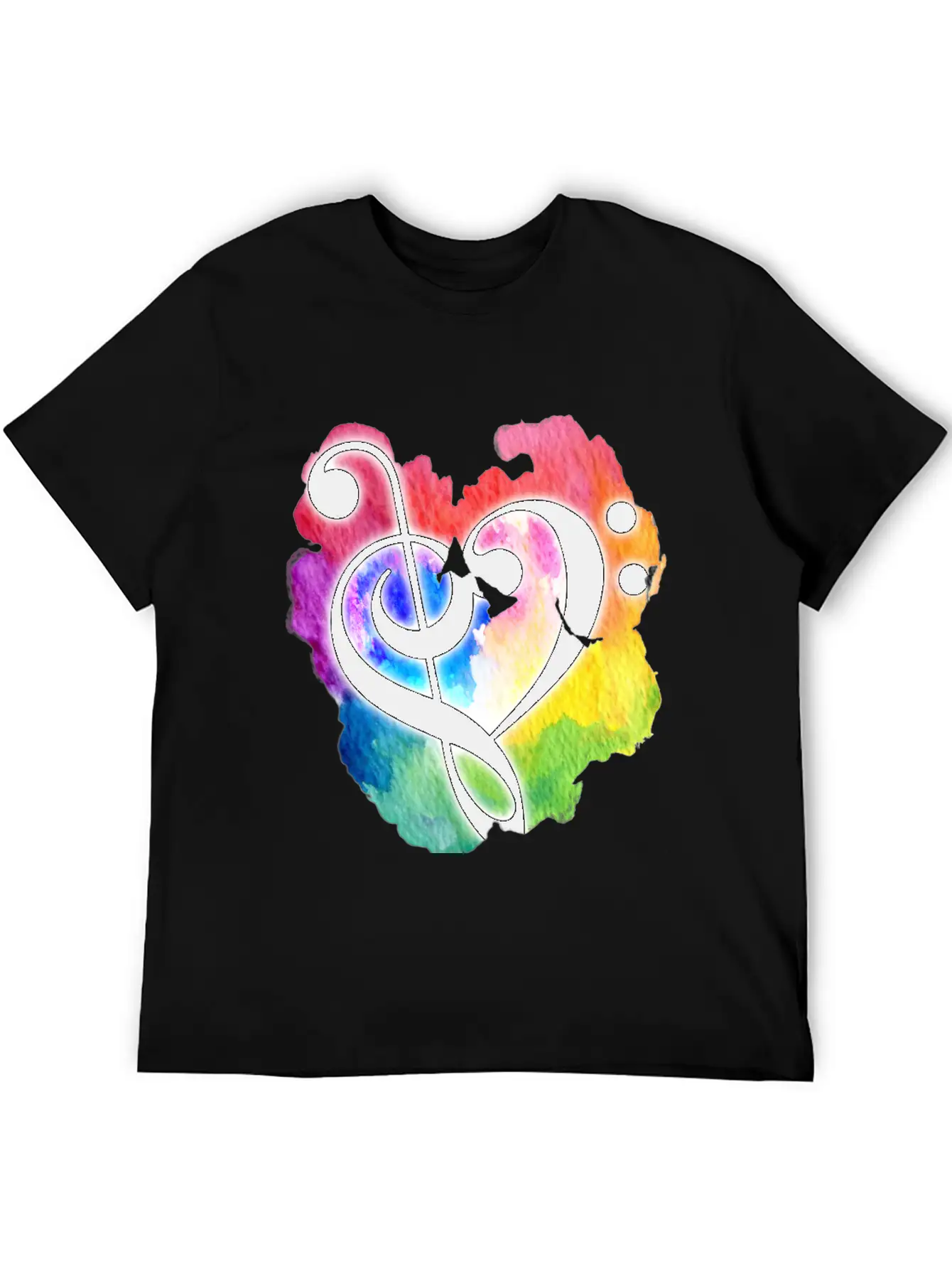 Music Heart Love Essential Cotton Tee For Daily Outfits – Unisex Style