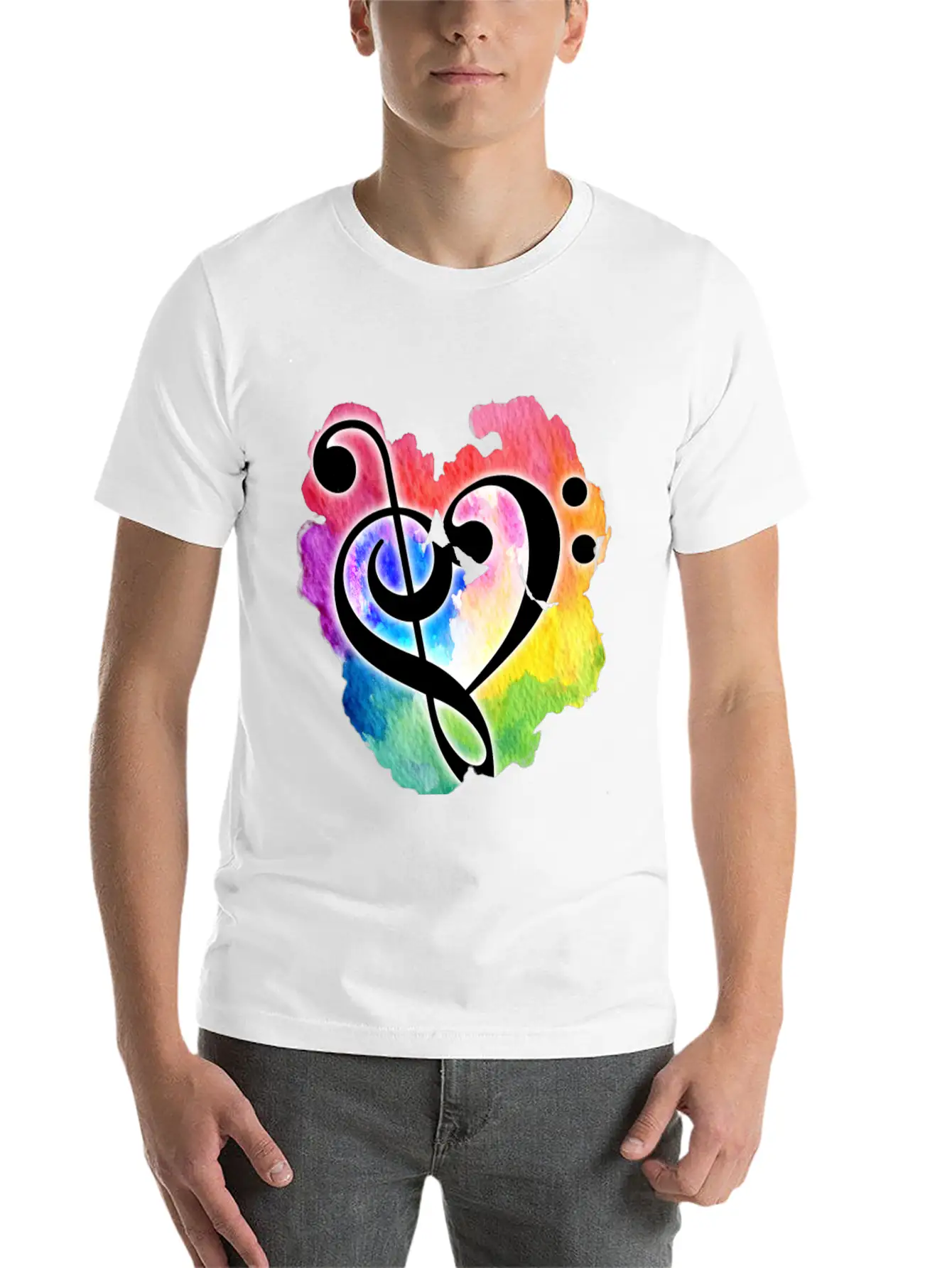 Music Heart Love Essential Cotton Tee For Daily Outfits – Unisex Style