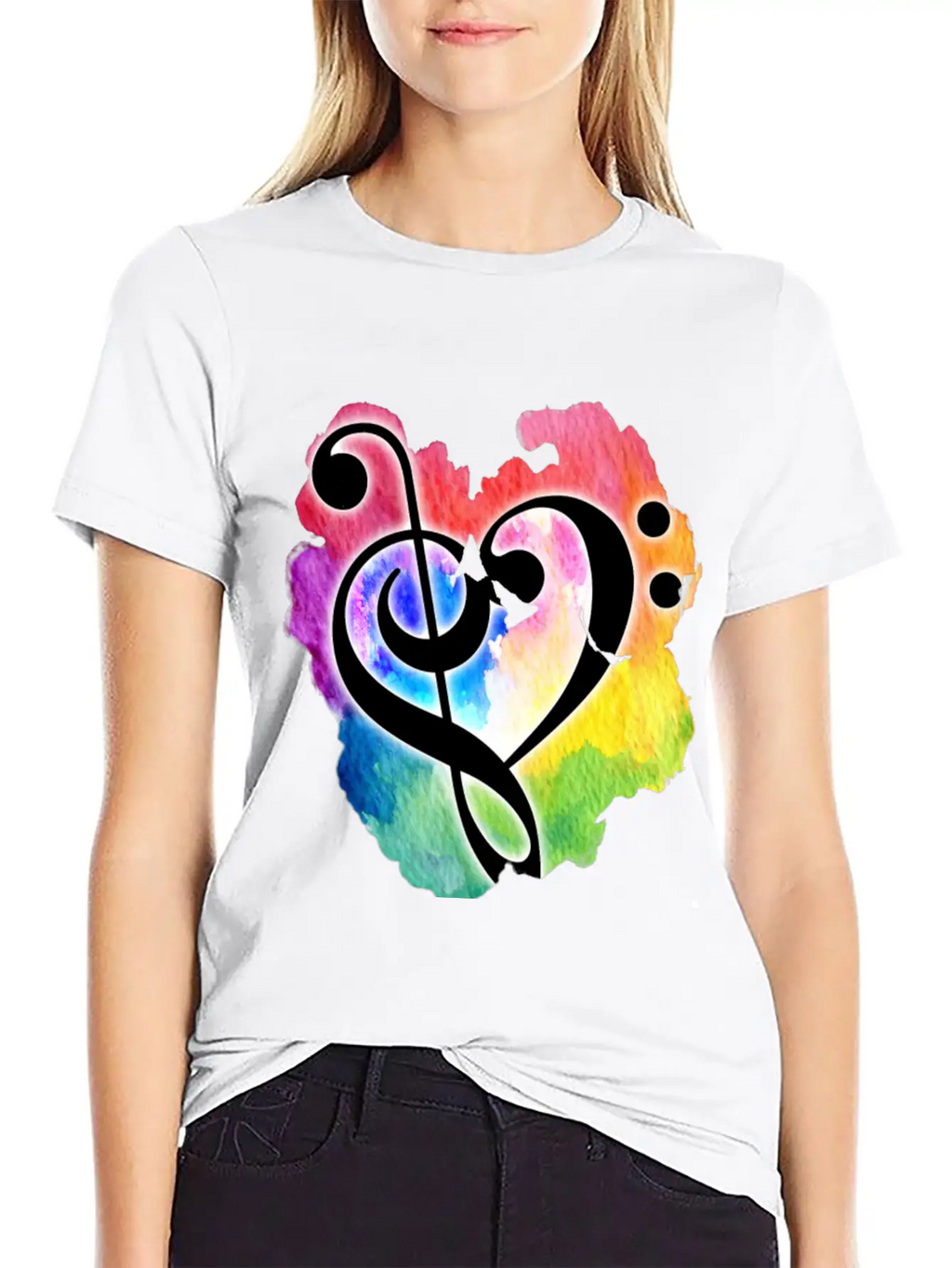 Music Heart Love Essential Cotton Tee For Daily Outfits – Unisex Style