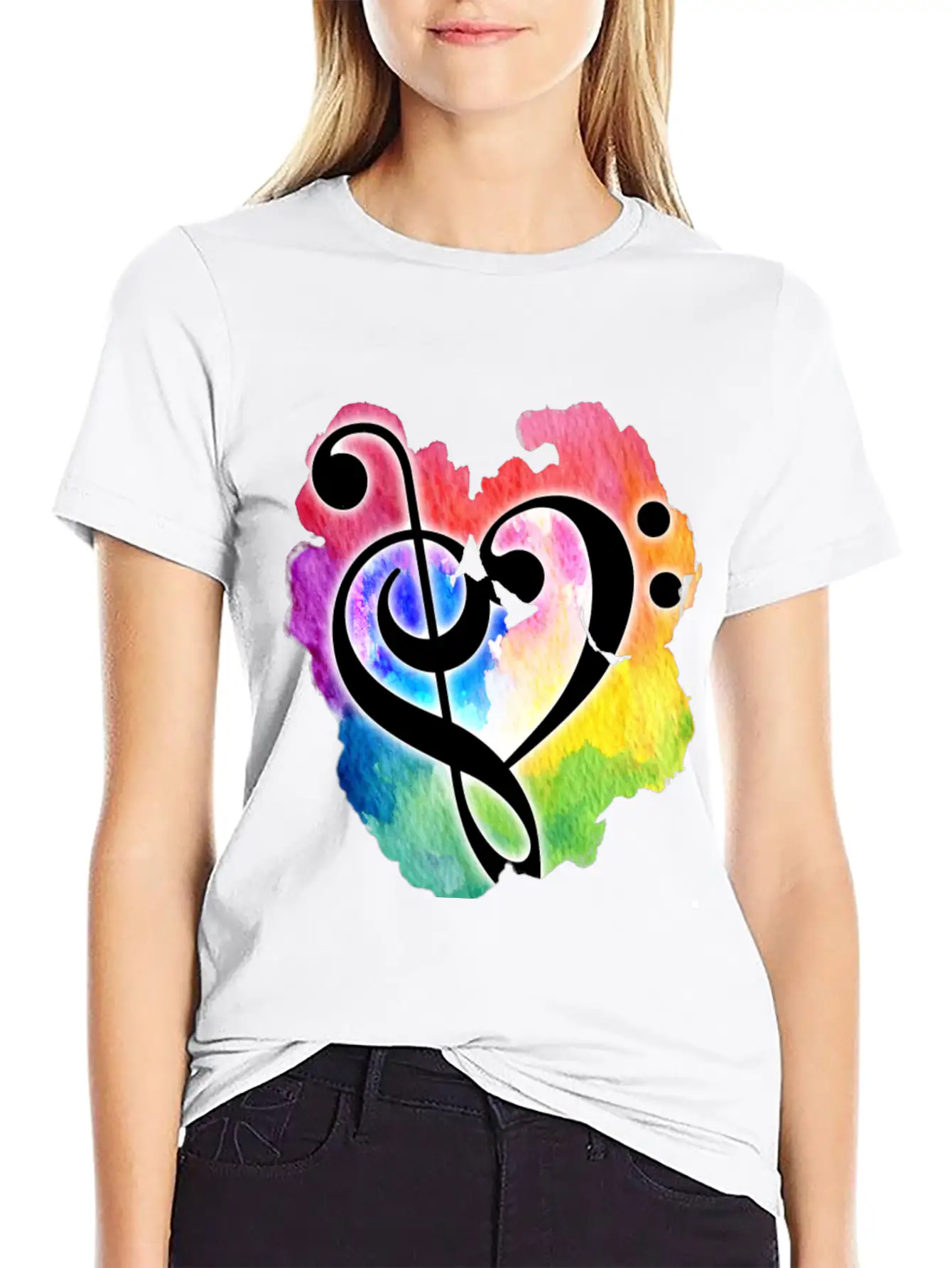 Music Heart Love Essential Cotton Tee For Daily Outfits – Unisex Style