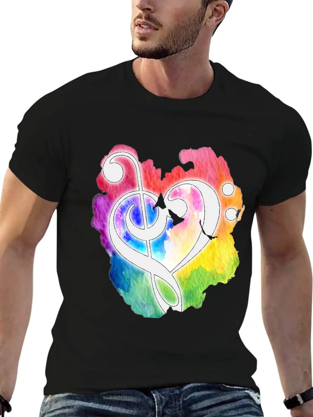 Music Heart Love Essential Cotton Tee For Daily Outfits – Unisex Style