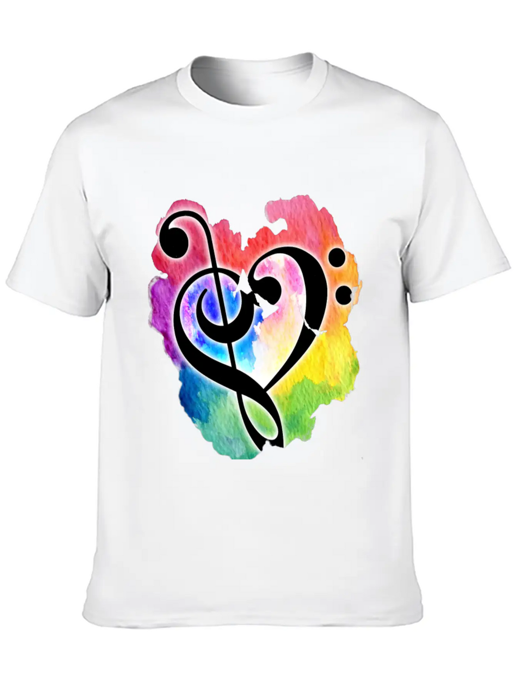 Music Heart Love Essential Cotton Tee For Daily Outfits – Unisex Style