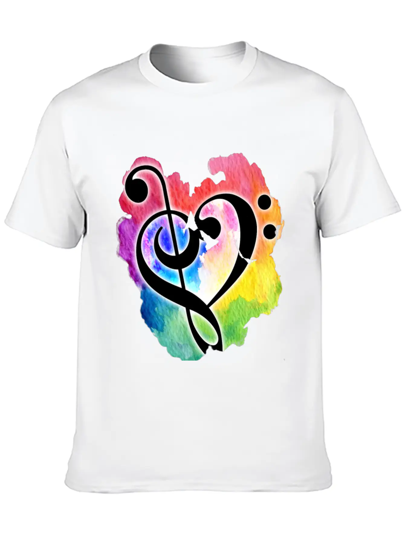 Music Heart Love Essential Cotton Tee For Daily Outfits – Unisex Style