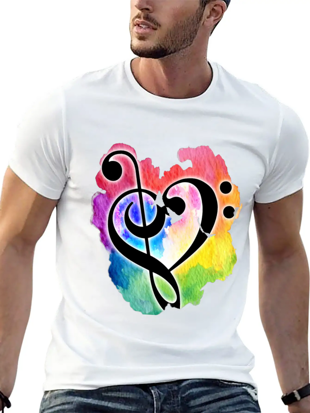 Music Heart Love Essential Cotton Tee For Daily Outfits – Unisex Style