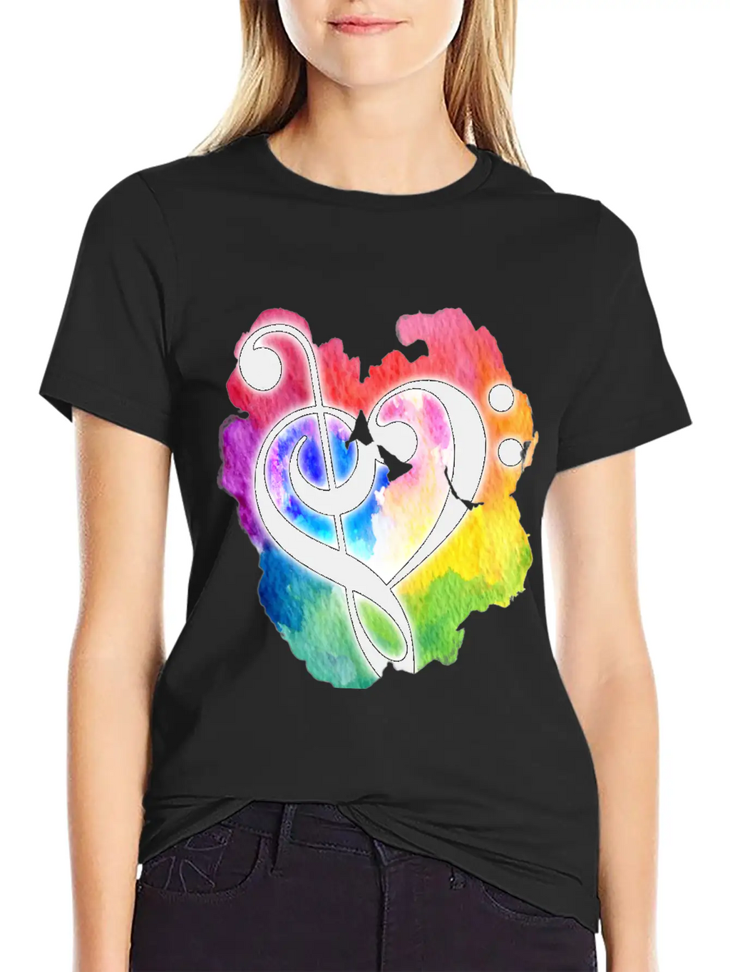 Music Heart Love Essential Cotton Tee For Daily Outfits – Unisex Style