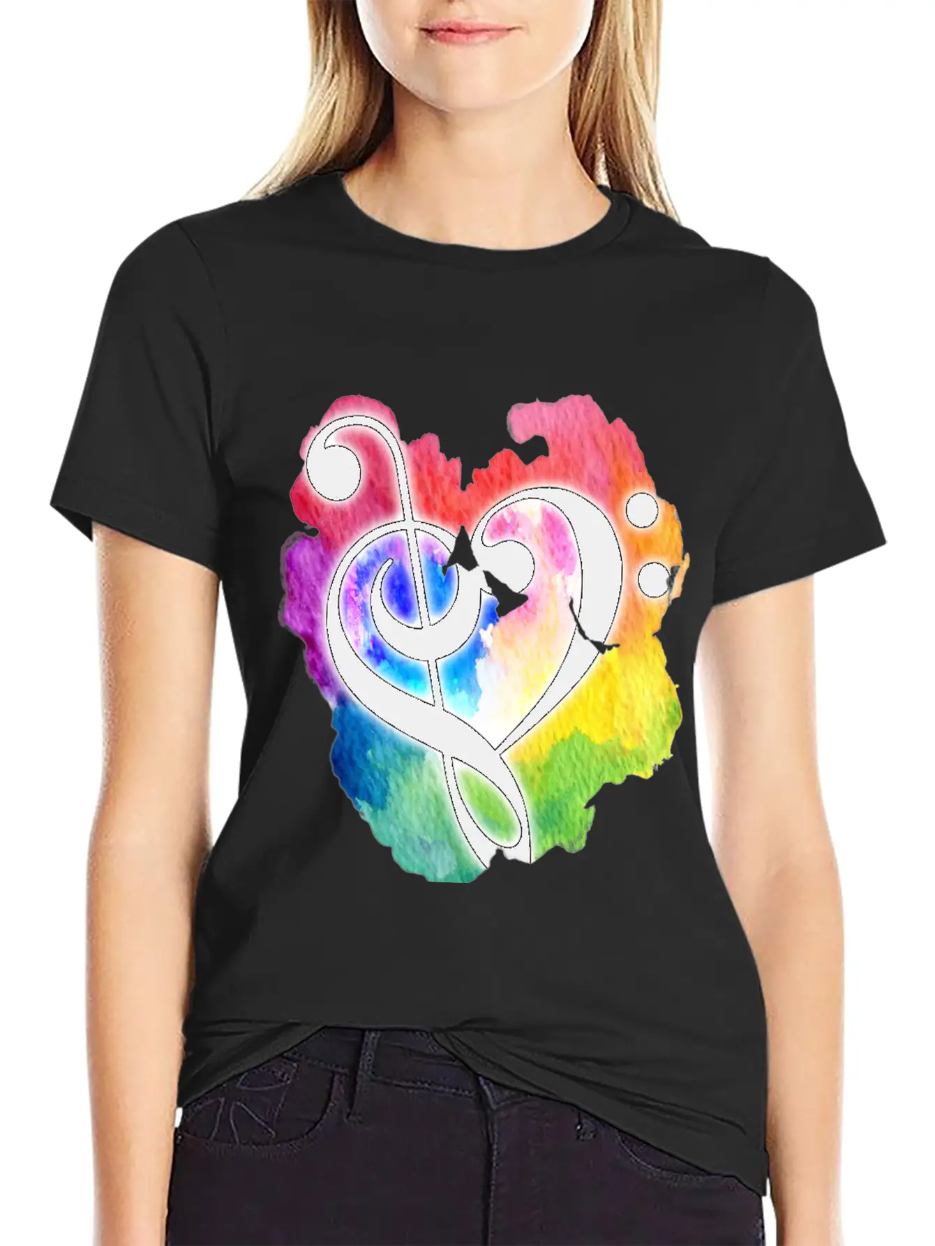 Music Heart Love Essential Cotton Tee For Daily Outfits – Unisex Style