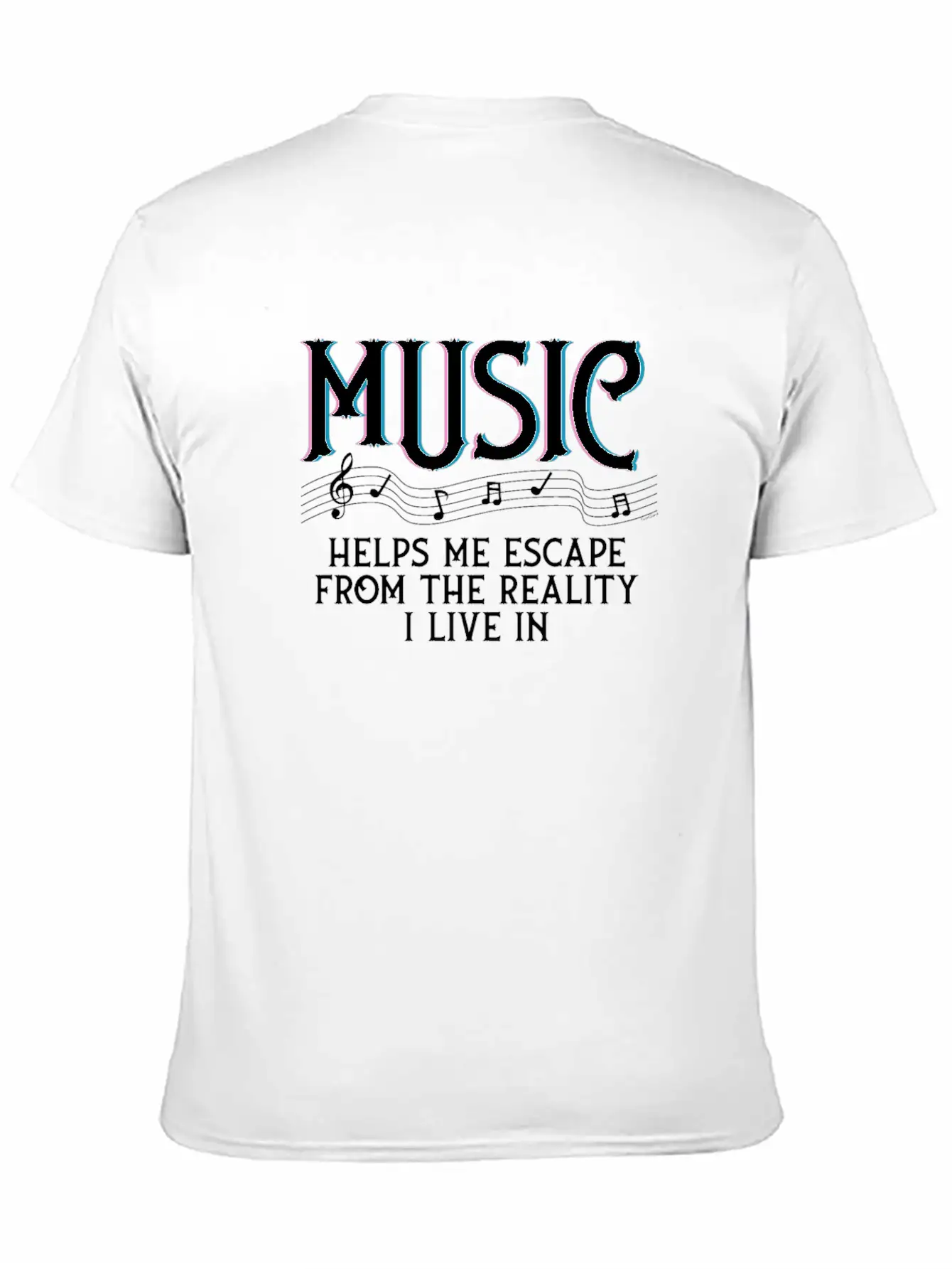 Music Helps Me Escape Unisex Casual T-Shirt – Clean Design For Daily Comfort