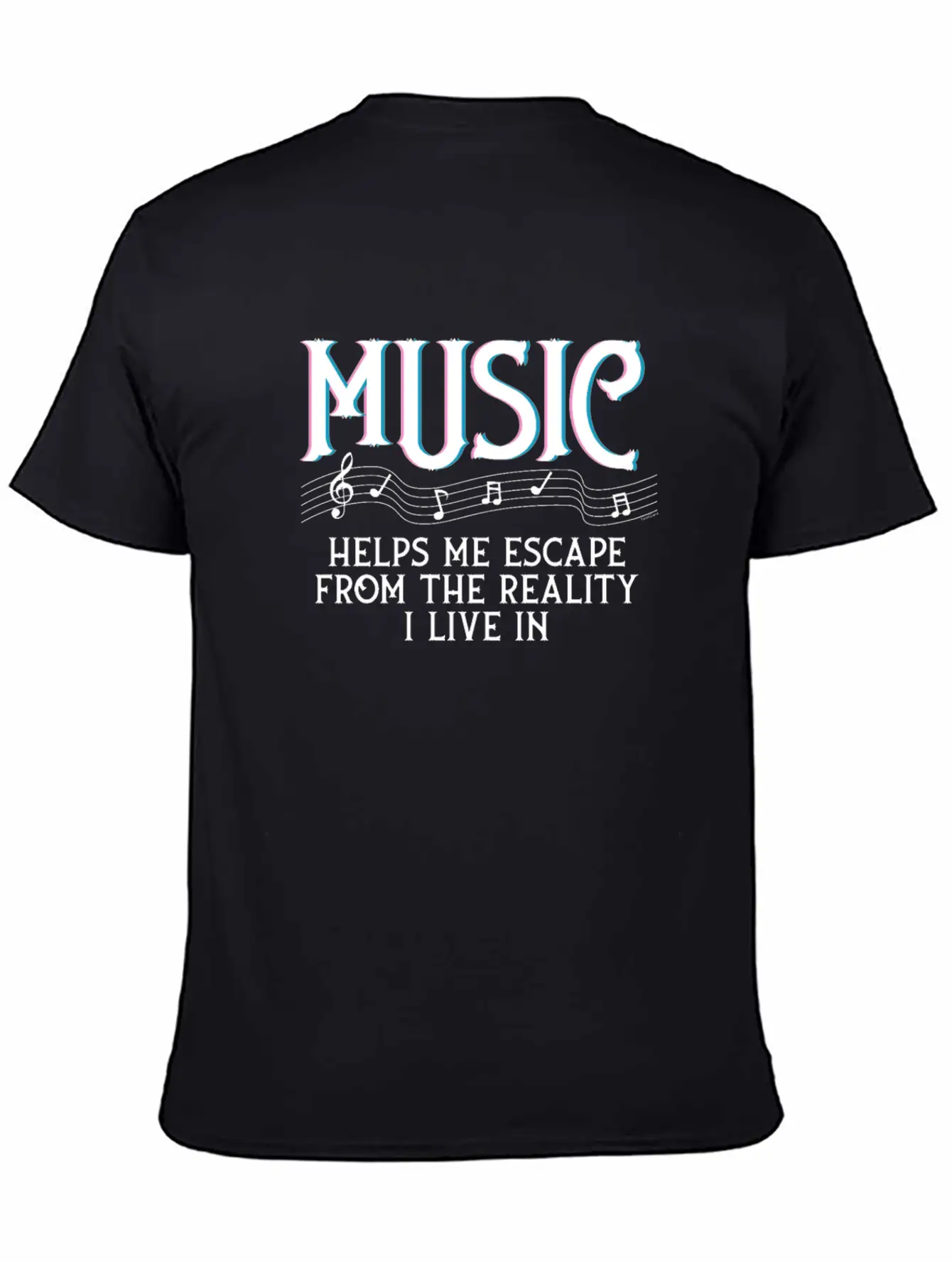 Music Helps Me Escape Unisex Casual T-Shirt – Clean Design For Daily Comfort