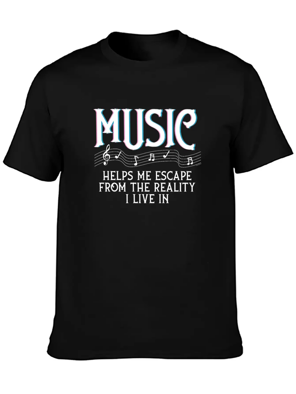 Music Helps Me Escape Unisex Casual T-Shirt – Clean Design For Daily Comfort