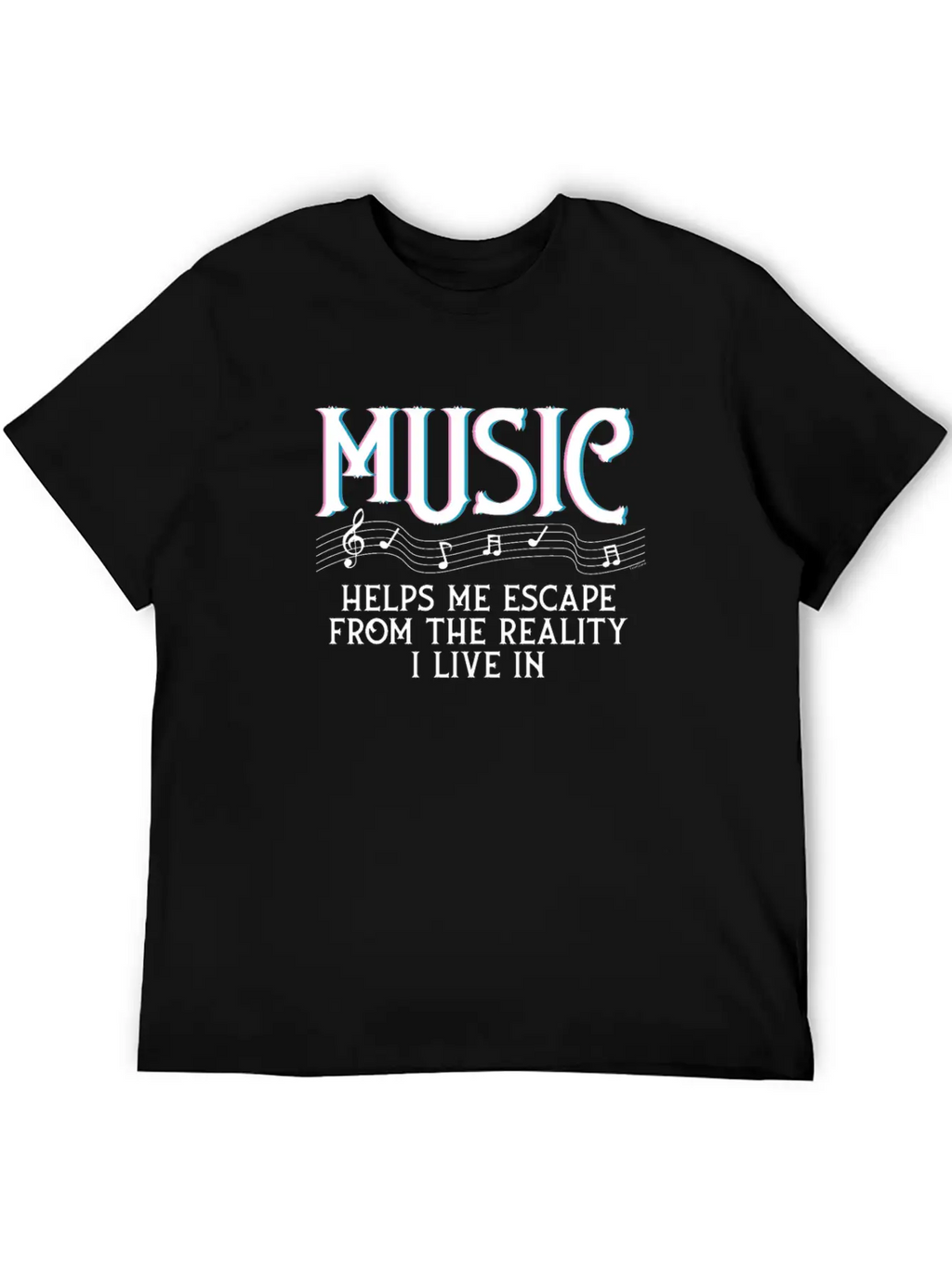 Music Helps Me Escape Unisex Casual T-Shirt – Clean Design For Daily Comfort