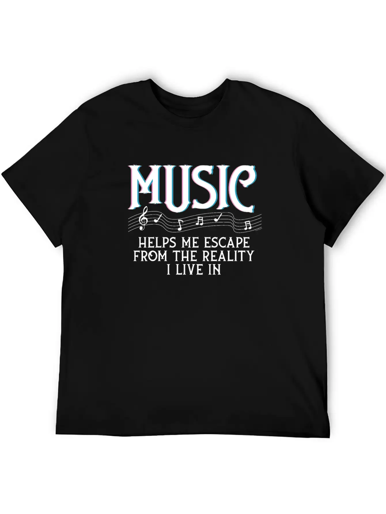 Music Helps Me Escape Unisex Casual T-Shirt – Clean Design For Daily Comfort