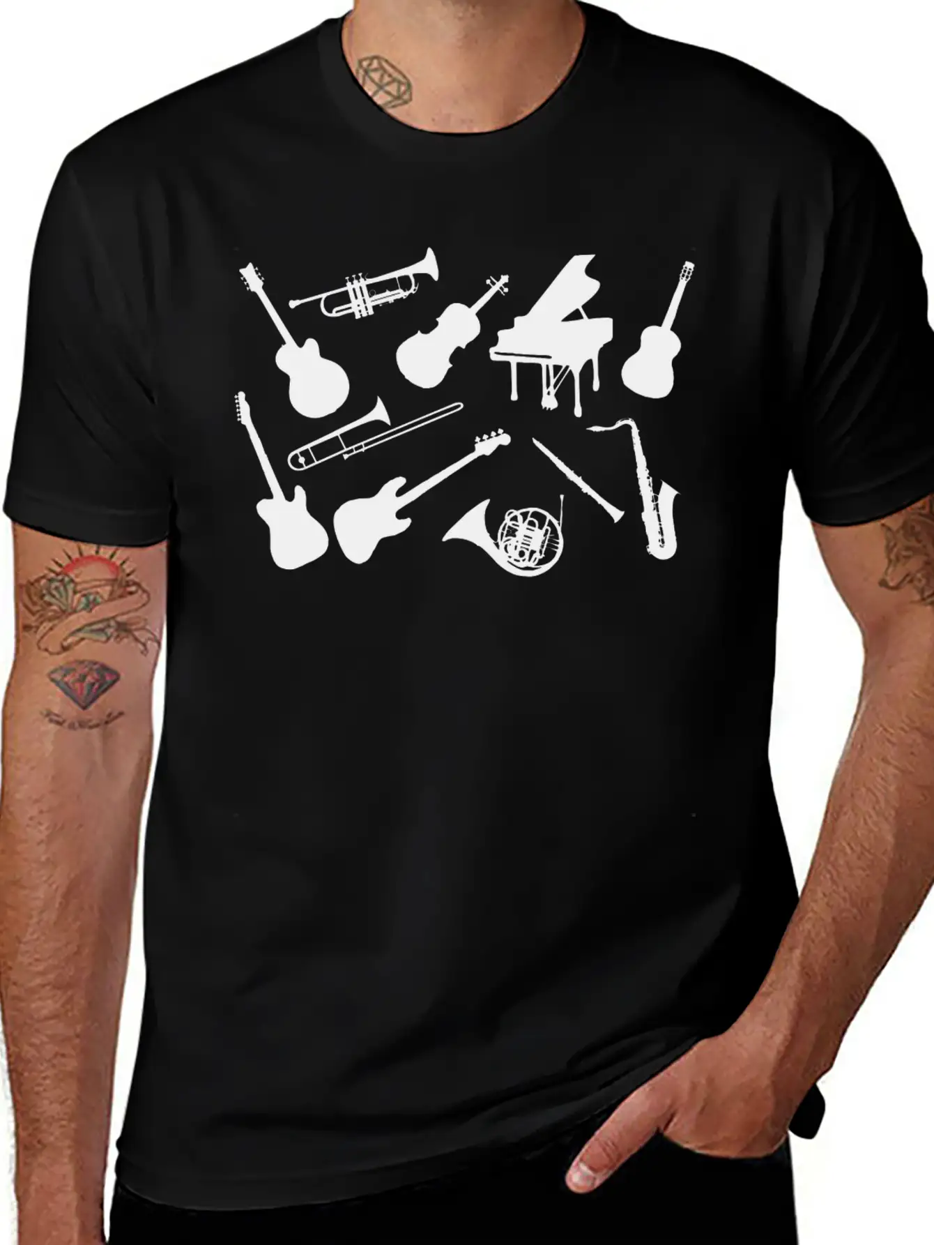 Music_instrument_bh Essential Cotton Tee For Daily Outfits – Unisex Style