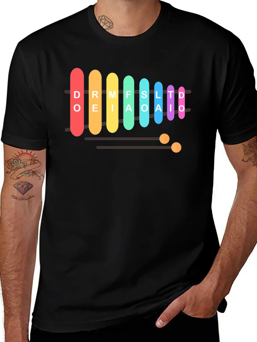Music Instrument Xylophone Casual Graphic T-Shirt – Simple And Comfortable Daily Wear