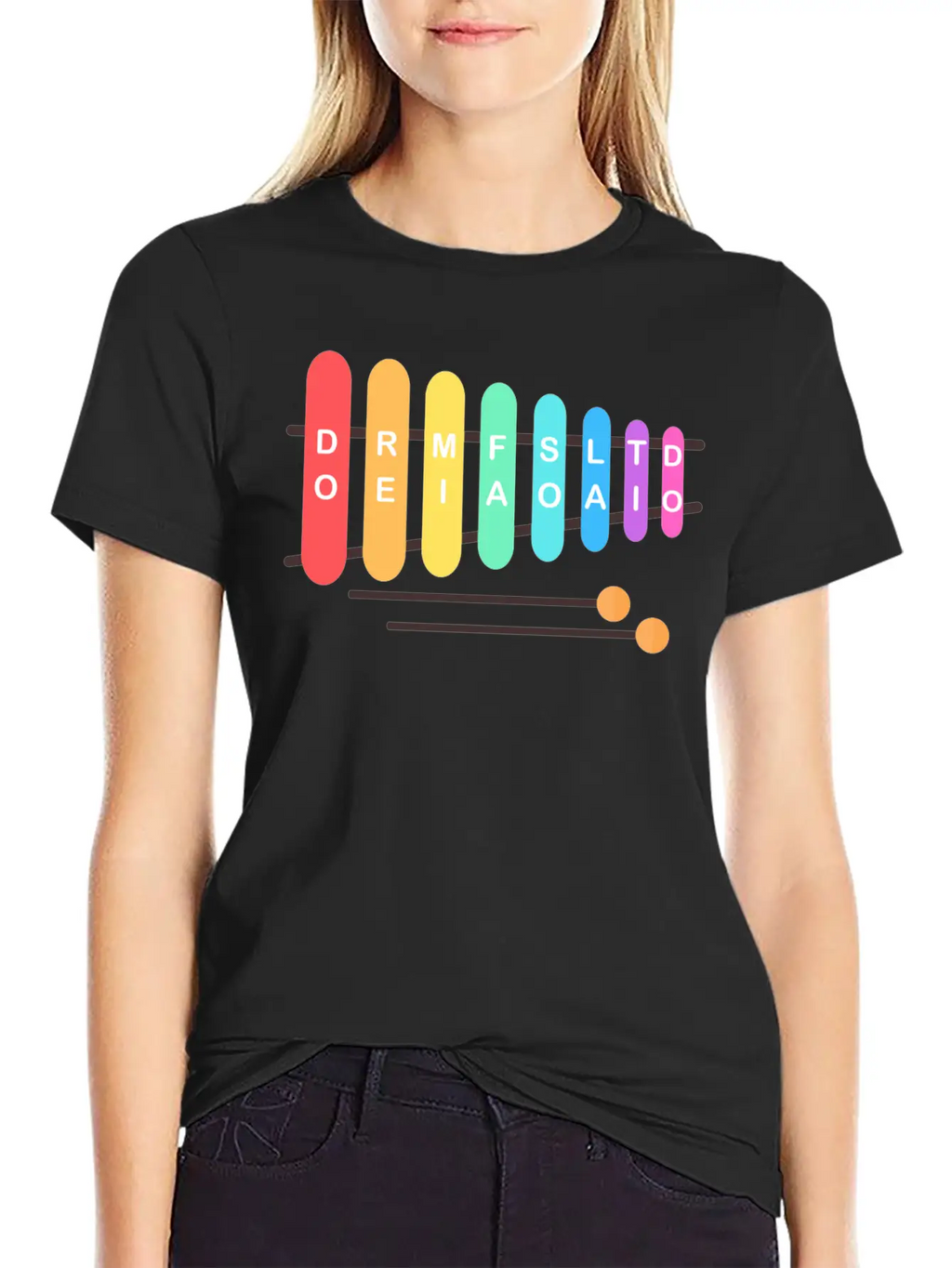 Music Instrument Xylophone Casual Graphic T-Shirt – Simple And Comfortable Daily Wear