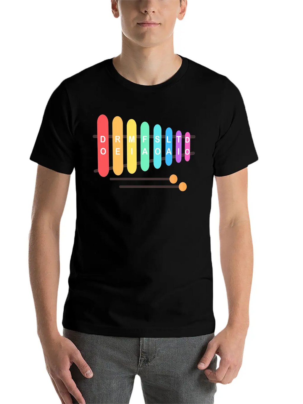 Music Instrument Xylophone Casual Graphic T-Shirt – Simple And Comfortable Daily Wear