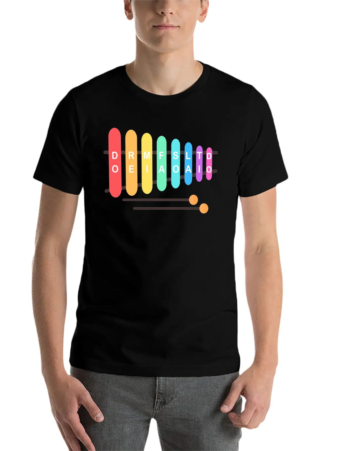 Music Instrument Xylophone Casual Graphic T-Shirt – Simple And Comfortable Daily Wear