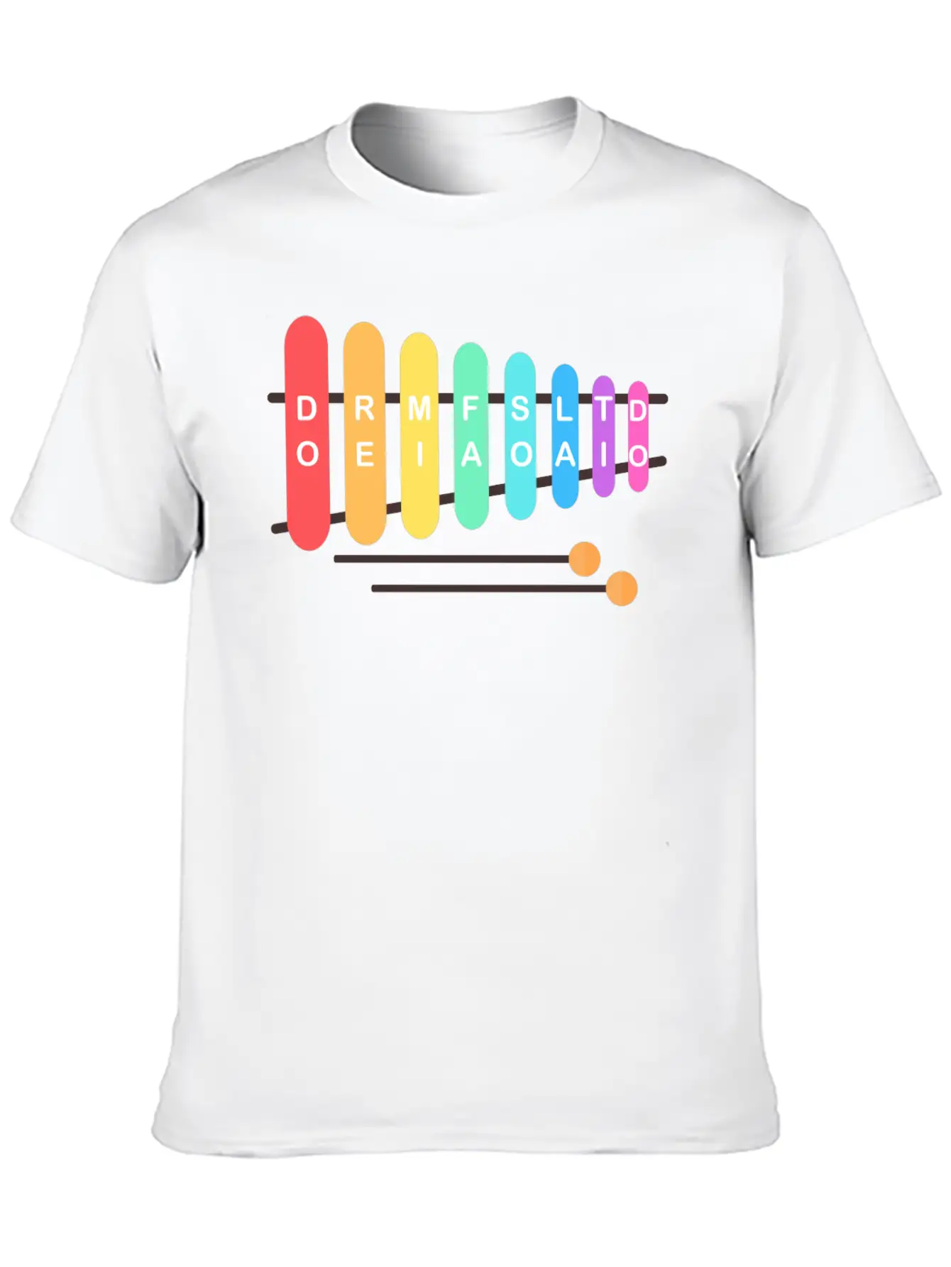 Music Instrument Xylophone Casual Graphic T-Shirt – Simple And Comfortable Daily Wear