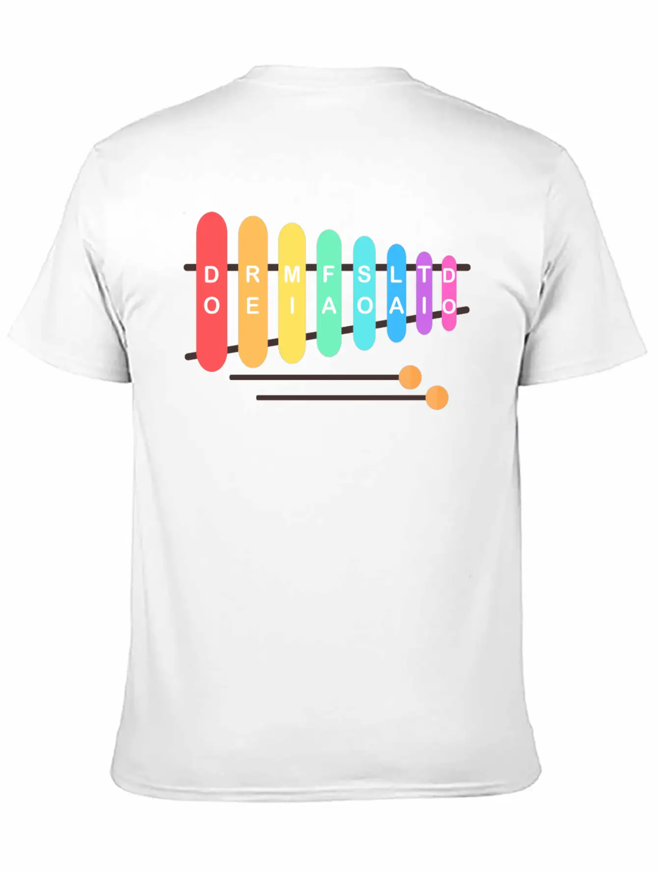 Music Instrument Xylophone Casual Graphic T-Shirt – Simple And Comfortable Daily Wear