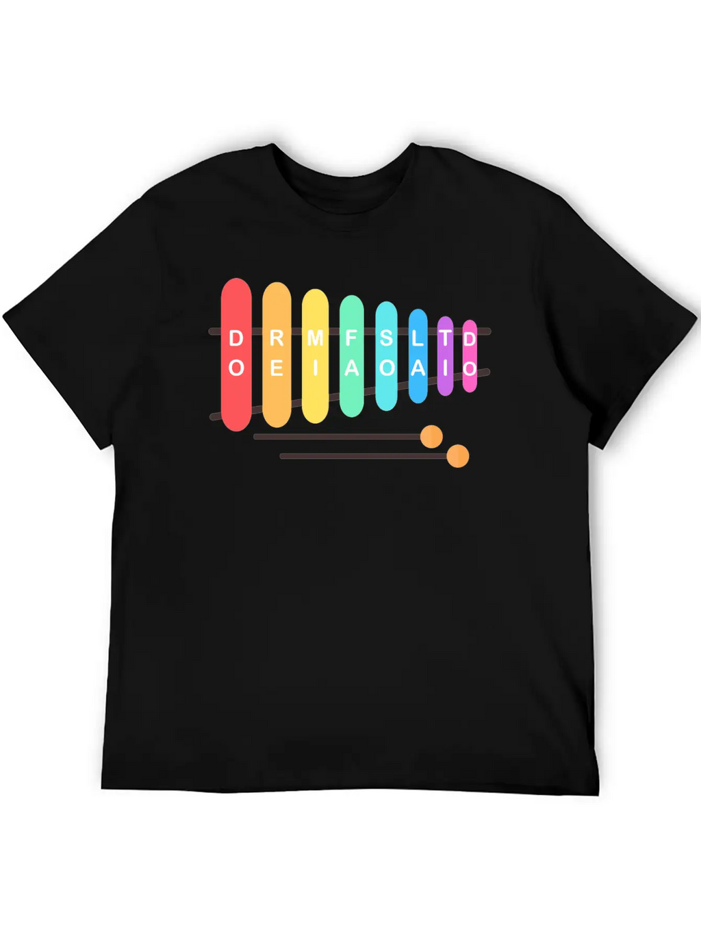Music Instrument Xylophone Casual Graphic T-Shirt – Simple And Comfortable Daily Wear