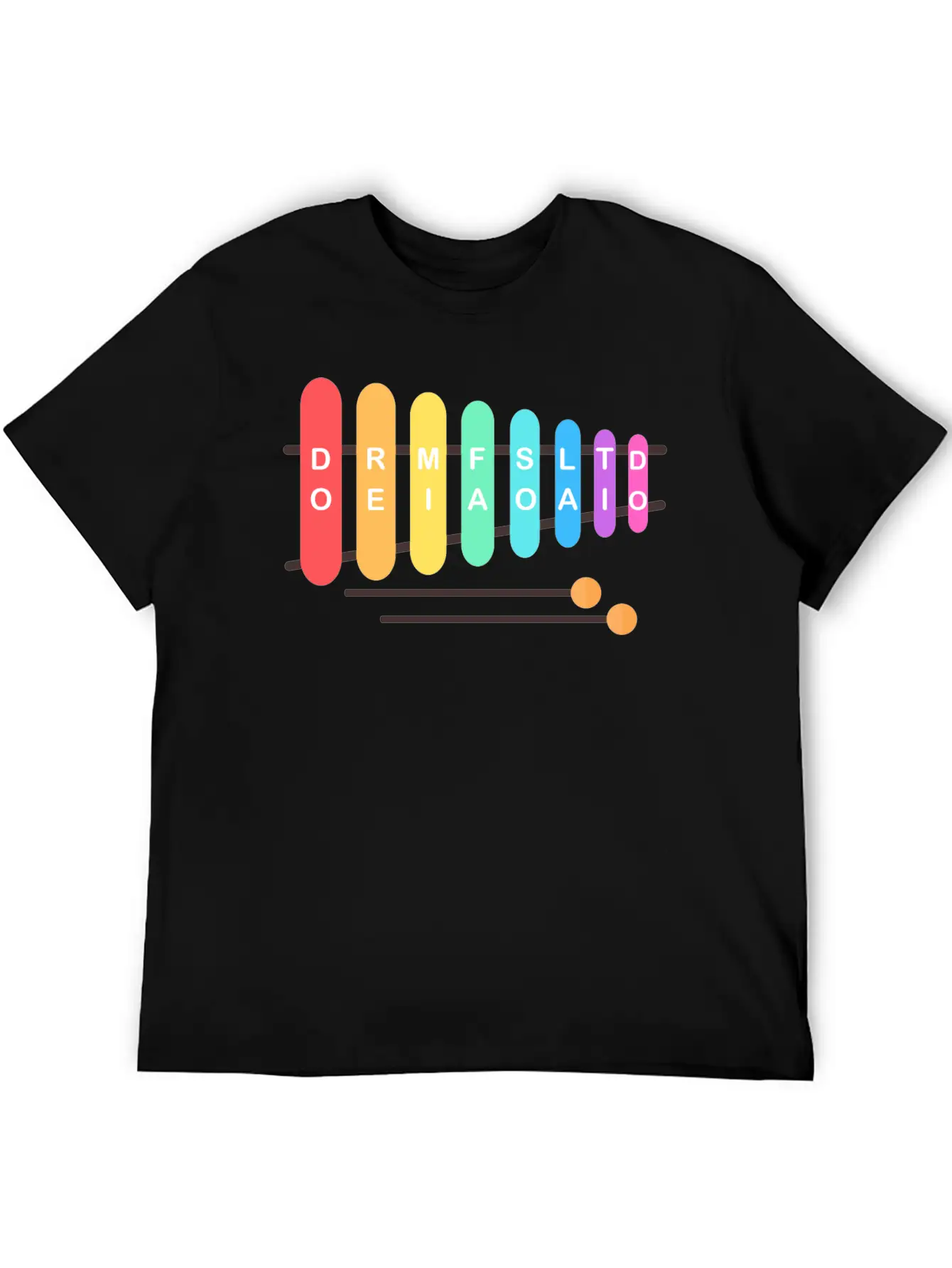 Music Instrument Xylophone Casual Graphic T-Shirt – Simple And Comfortable Daily Wear