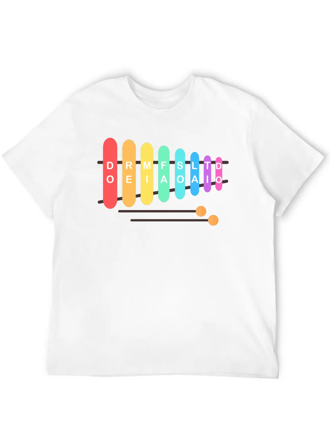 Music Instrument Xylophone Casual Graphic T-Shirt – Simple And Comfortable Daily Wear